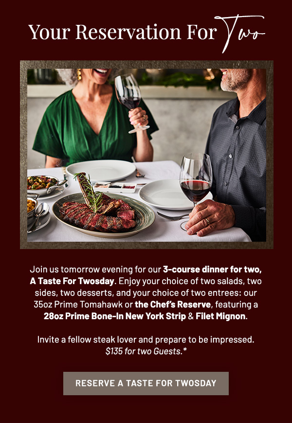 Your Reservation For Two